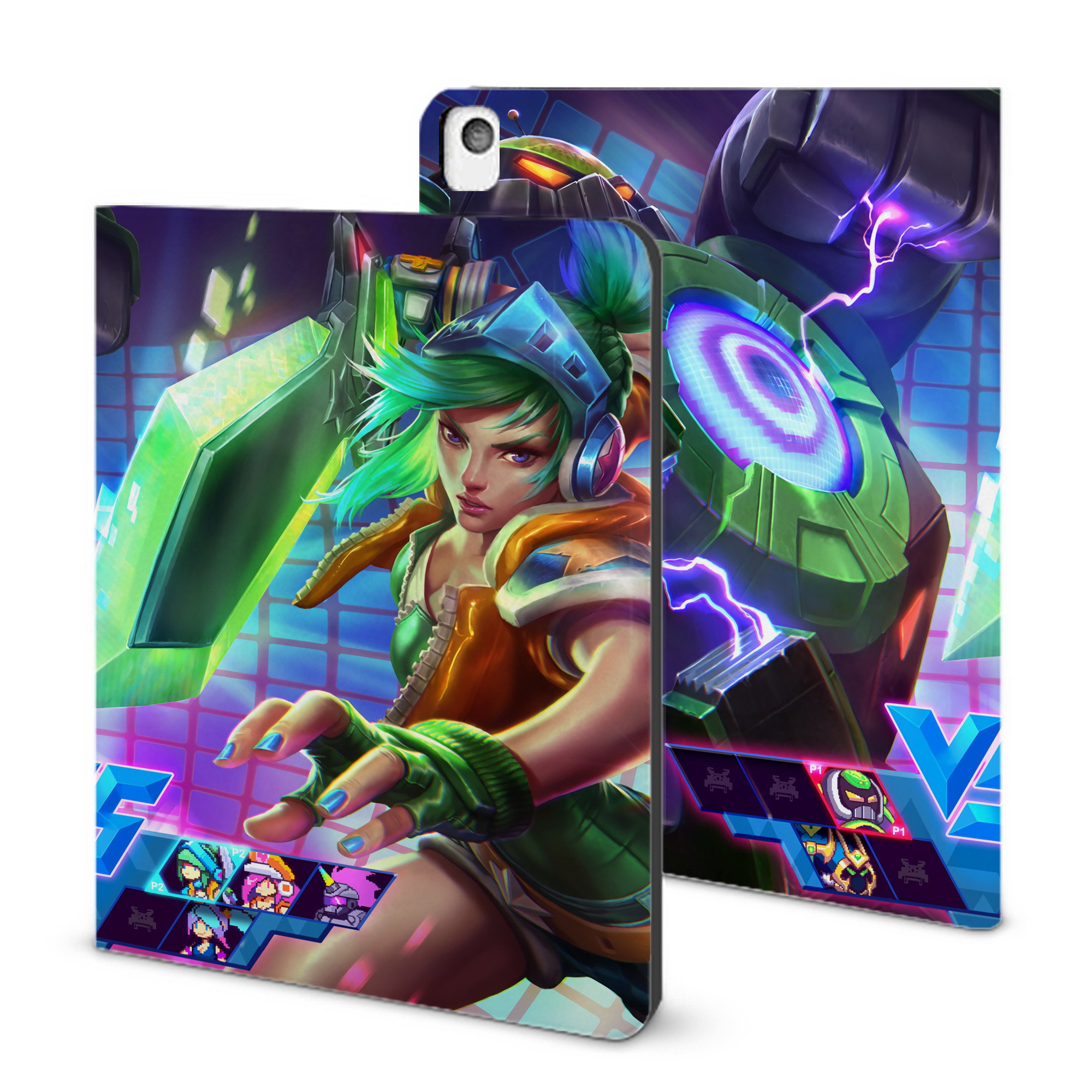 （画像用） リーグ・オブ・レジェンド League of Legends LOL IPadケース ペンホルダー付き ブックスタイルデザイン